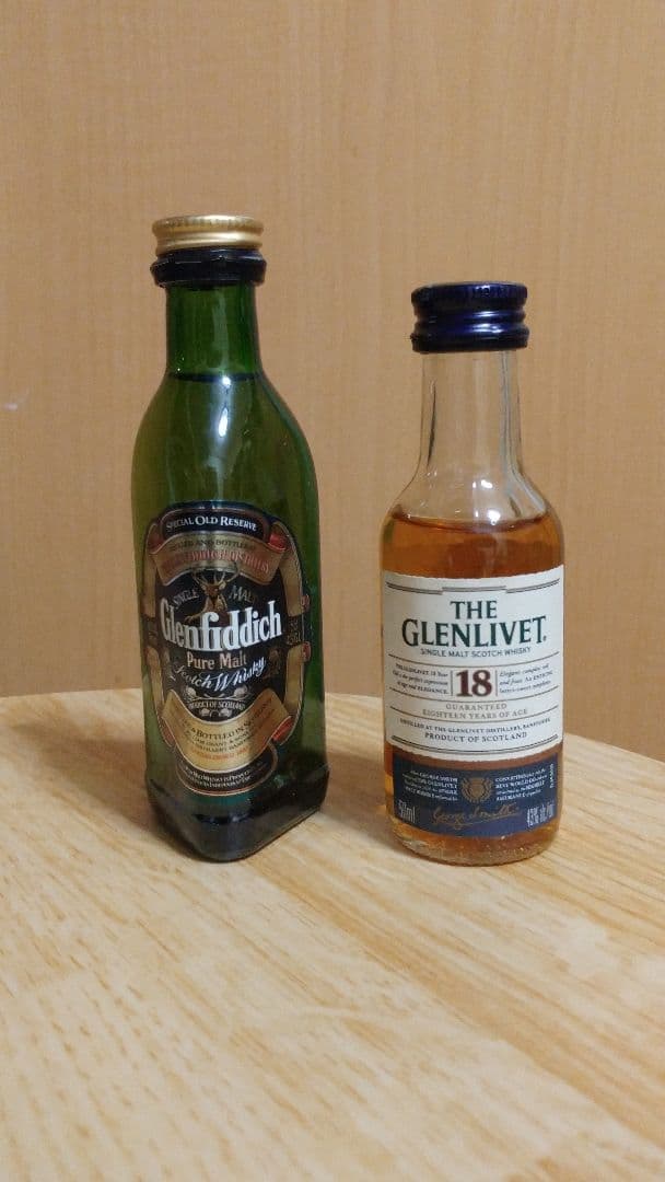 グレンリベット 18Y　グレンフィディック(旧ボトル)　ミニチュアボトルセット ザ・グレンリベット 18年 700ml [正規] （ザ グレンリヴェット）箱付き