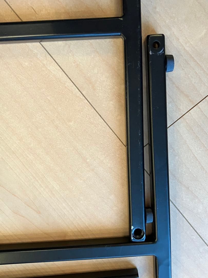 KANADEMONO シンプル アイアン ハンガーラックブラック W120