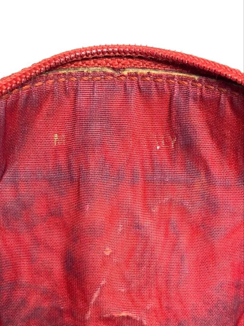 シャネル　キャビアスキン　ココマーク　ポーチ　ケース　カードケース　レッド