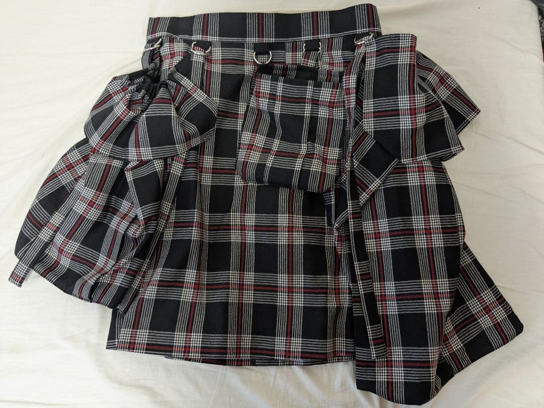 noir kei ninomiya 24aw チェック柄巻きスカート Sサイズ