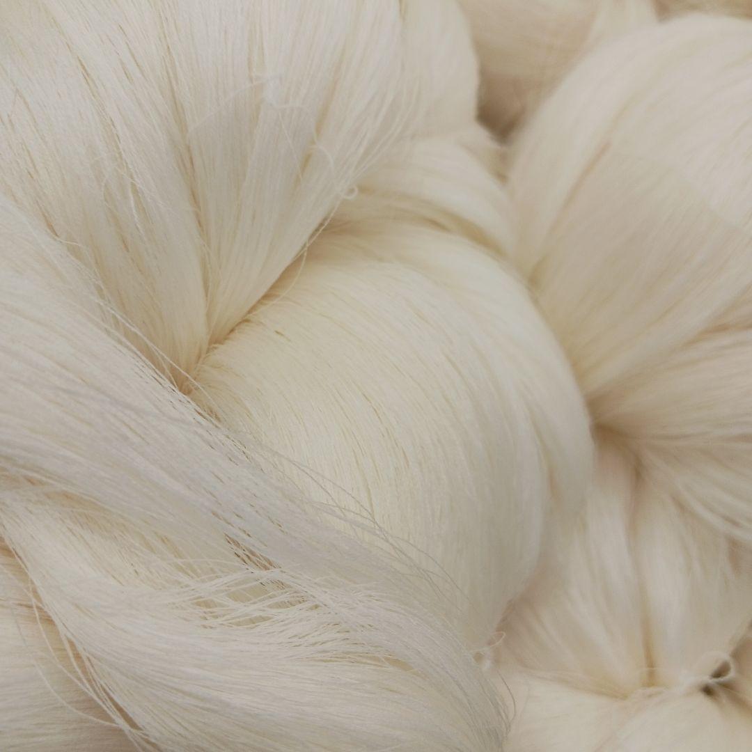 生糸大量　精錬前　未使用絹糸