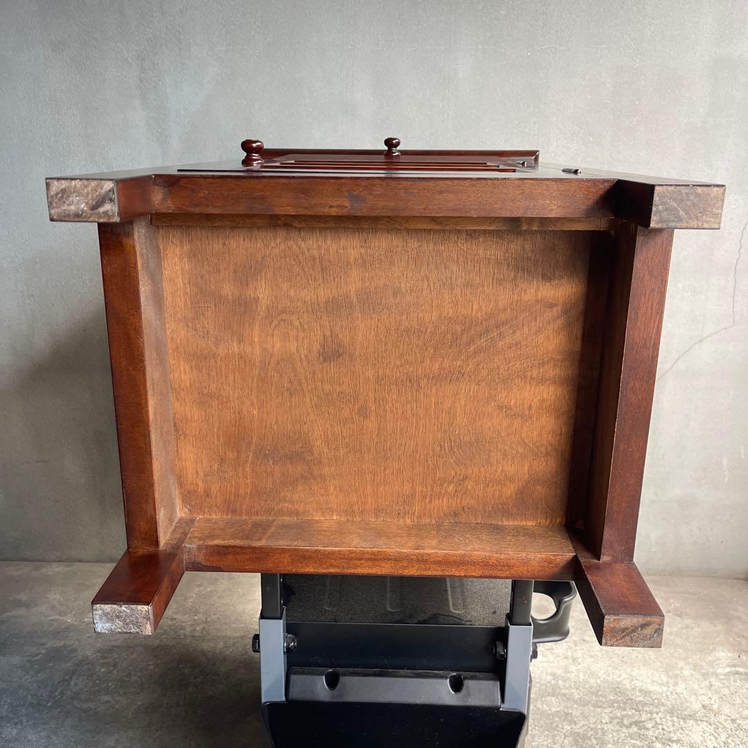 美品 松本民芸家具 ミズメザクラ無垢材 C型電話台 キャビネット 天然木