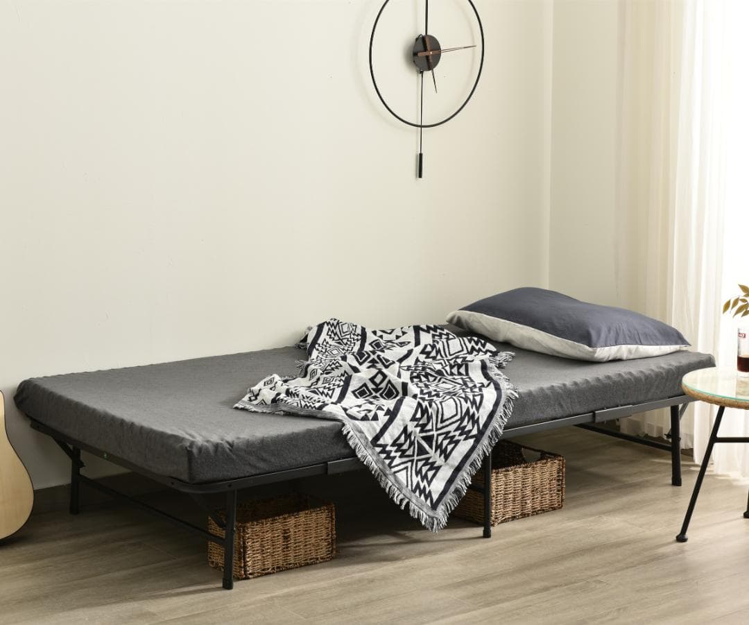 新生活応援！パイプベッド 折りたたみベッド シングル 省スペース