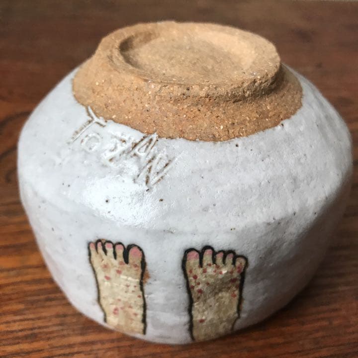 妻の作った 抹茶茶碗 陶芸 水玉模様 病める時もわりと元気だっ