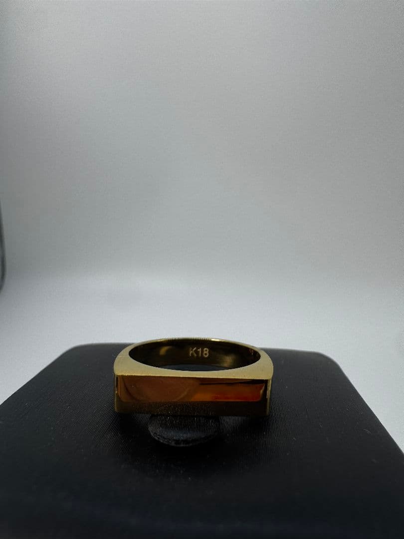 K18ゴールド シンプルリング 4.2mm3.35g 11号