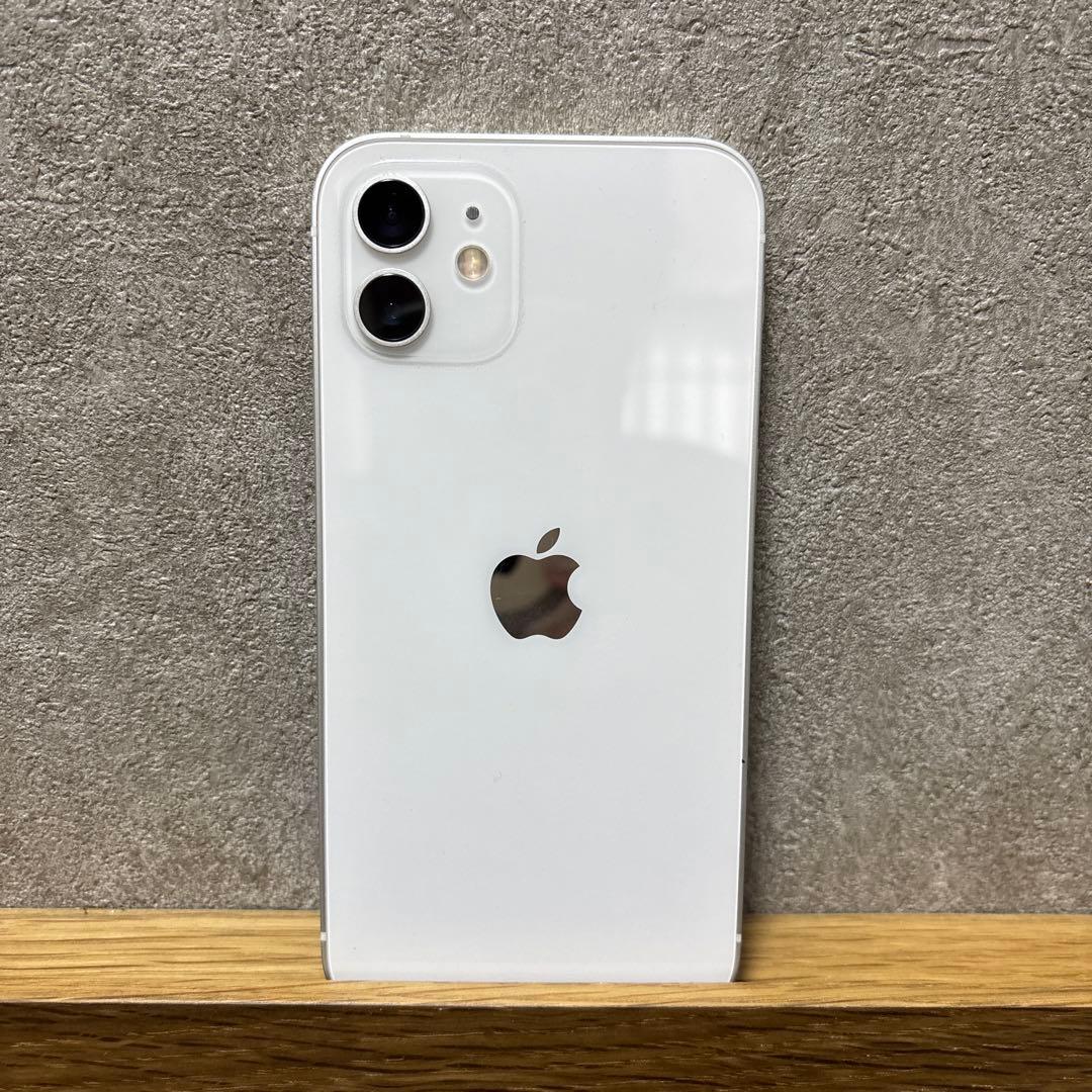 iPhone12 64G SIMフリー バッテリー77% ホワイト 充電&箱あり