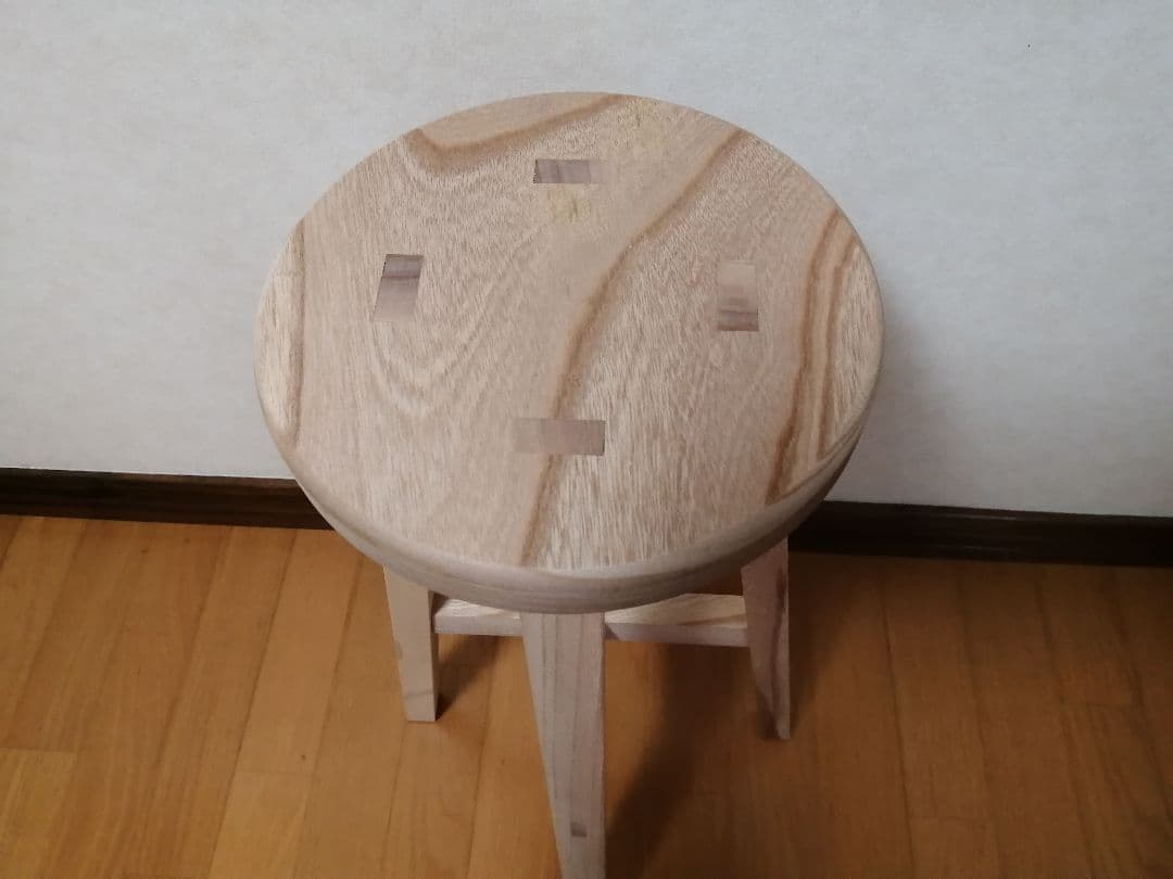 専用出品　欅材スツール　座面幅33cm×高さ57cm　丸椅子　stool