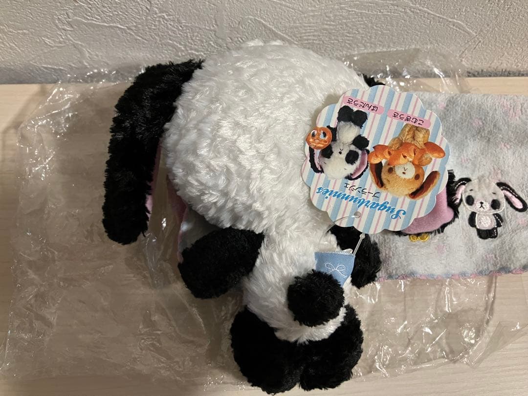 激レア　未使用サンリオ　シュガーバニーズ　パンダうさ　ぬいぐるみ　おまけタオル