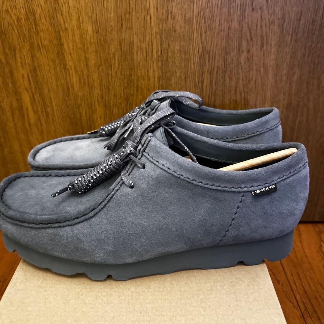 【新品未使用】定価 34,100 クラークス ワラビー ゴアテックス グレー