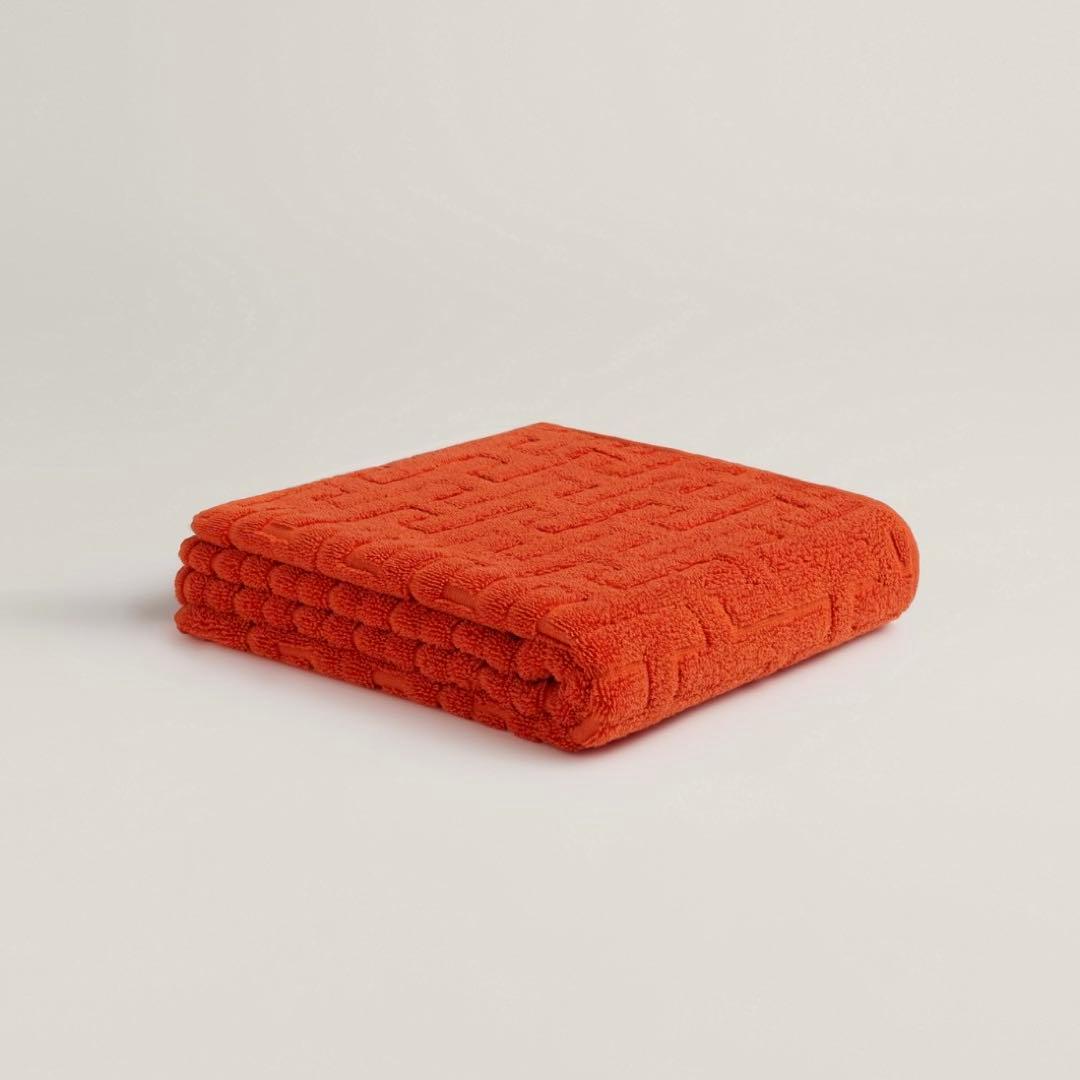 新品・未使用❤️HERMES ゲストタオル《ステアーズ》 オレンジ