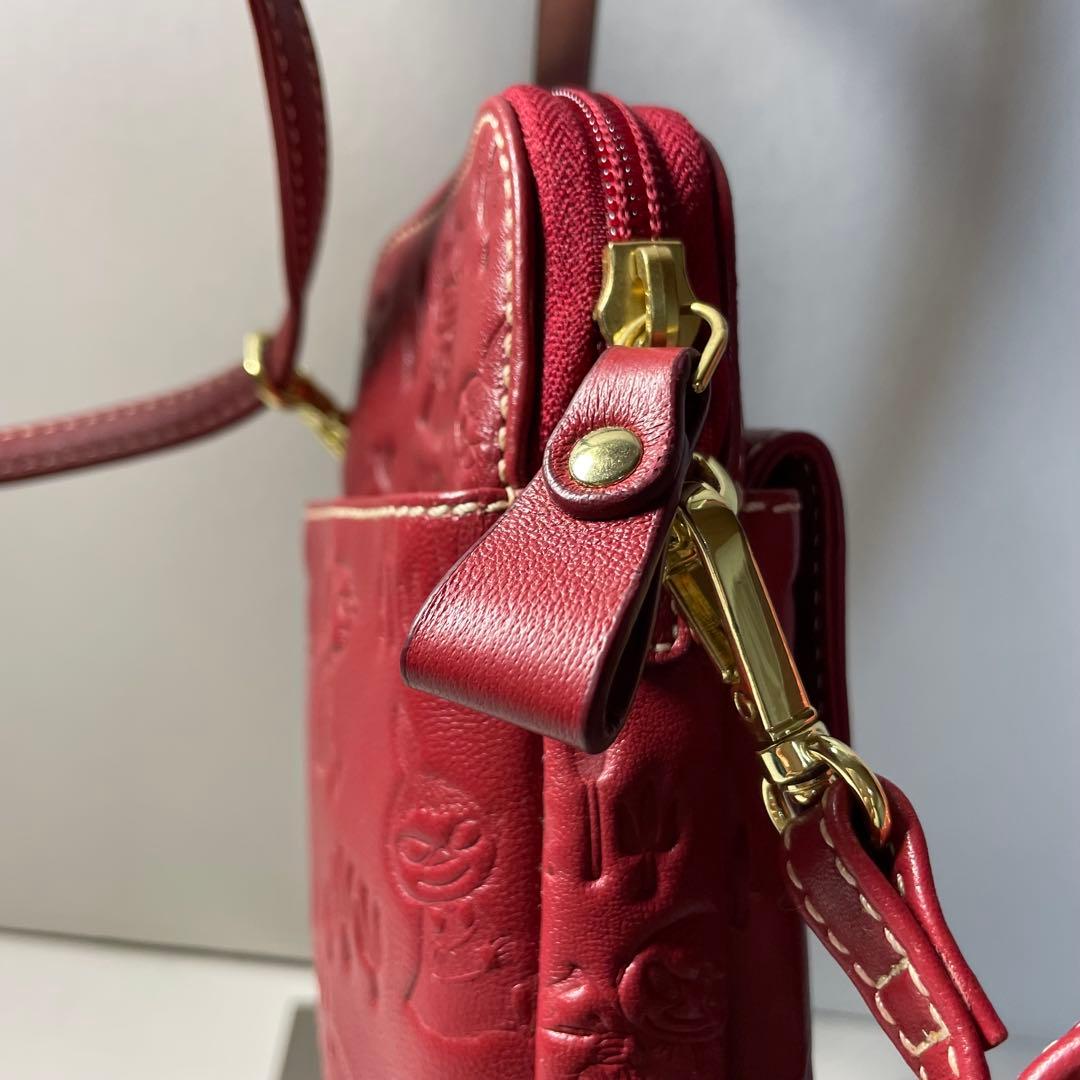 [未使用級] リトルミィ ラム革 スマホポシェット スマホショルダーバッグ