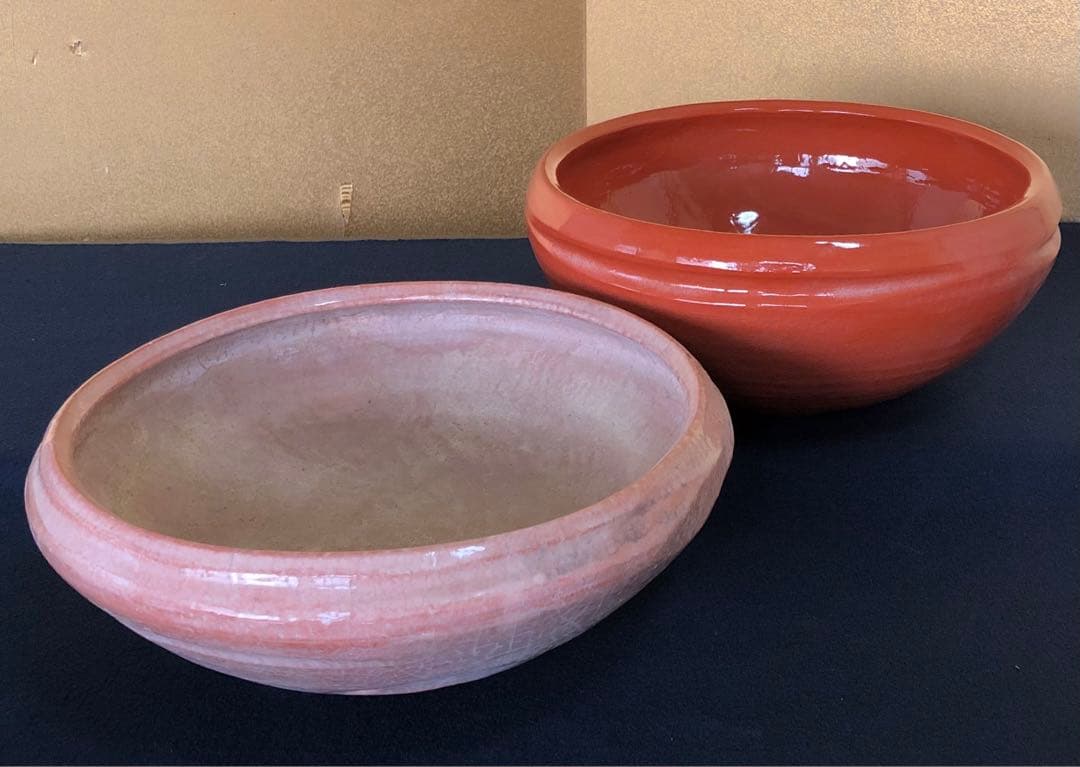 《レ》茶道具 筋半田 桂 楽 灰器 2点組 元箱　251024い6