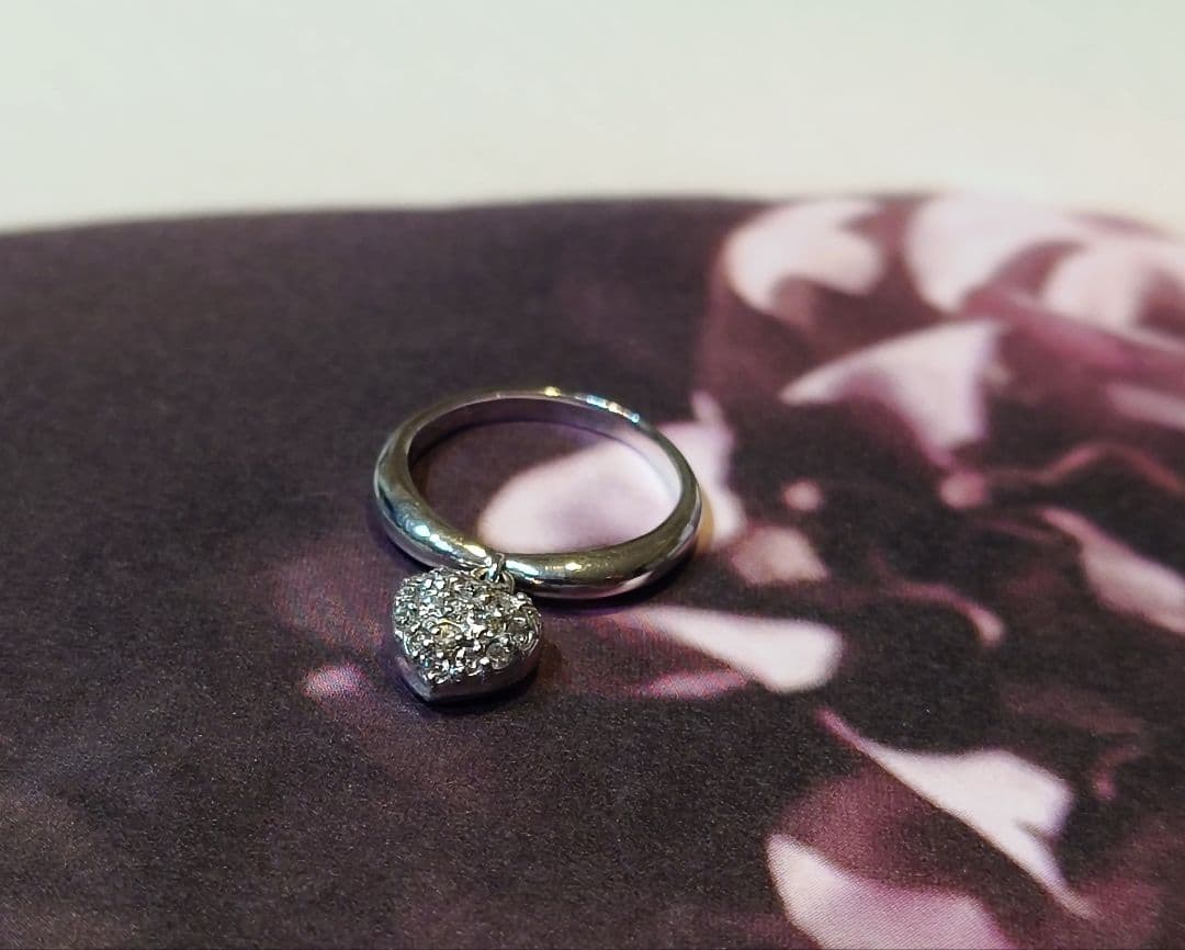 パヴェダイヤ★ピンキーリング★K18WG