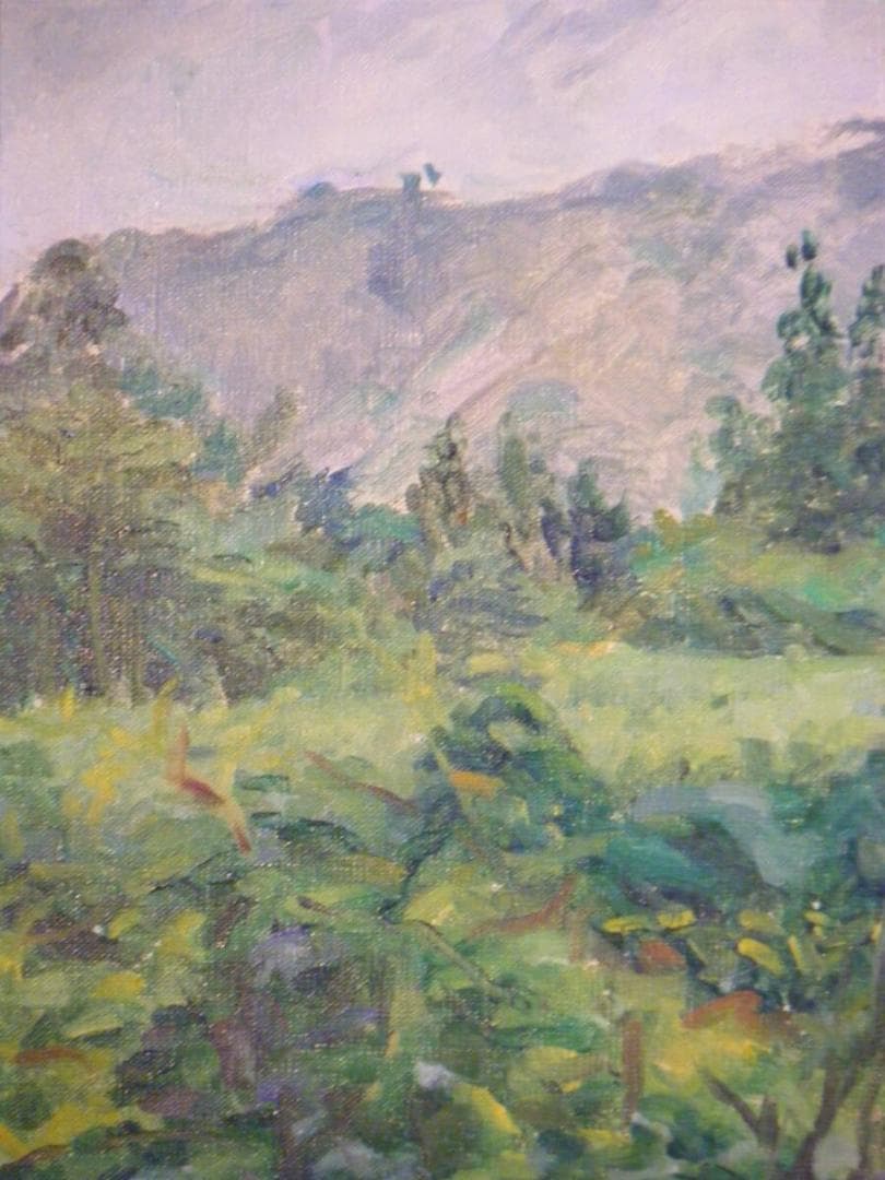 【真作】絵画　作者不詳　サイン有　油彩6号　風景画　逸品　S176