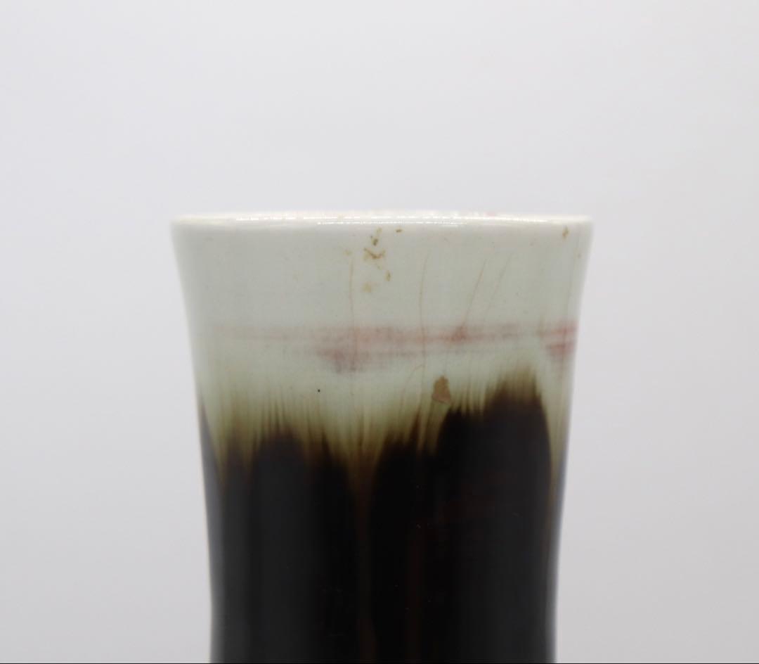 中国 1960〜1970年代景徳鎮製 窯変紅釉瓶 送料込み250605