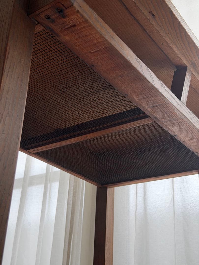 n*t様 アンティークテーブル 棚付き 木製 ブラウン 作業台