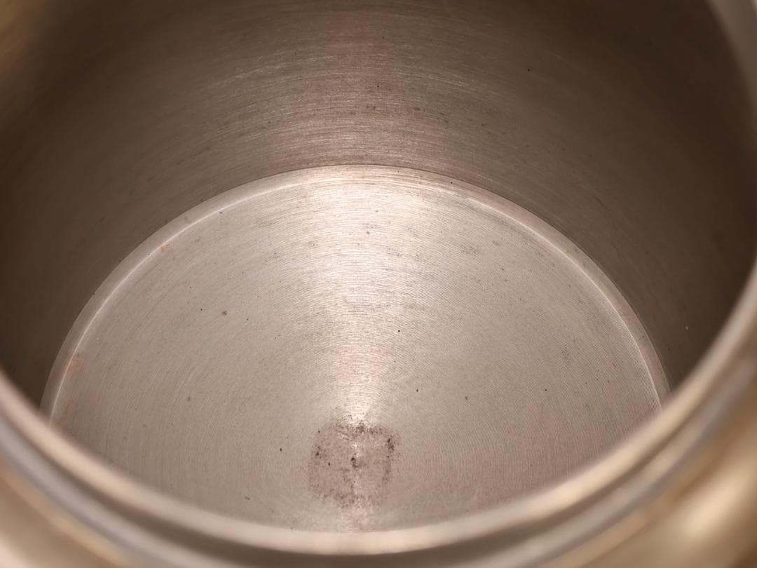 BK401　茶葉罐 蔵六居造 錫刻人物詩文図巨大茶心壺 茶筒 茶入 茶壷 茶道具