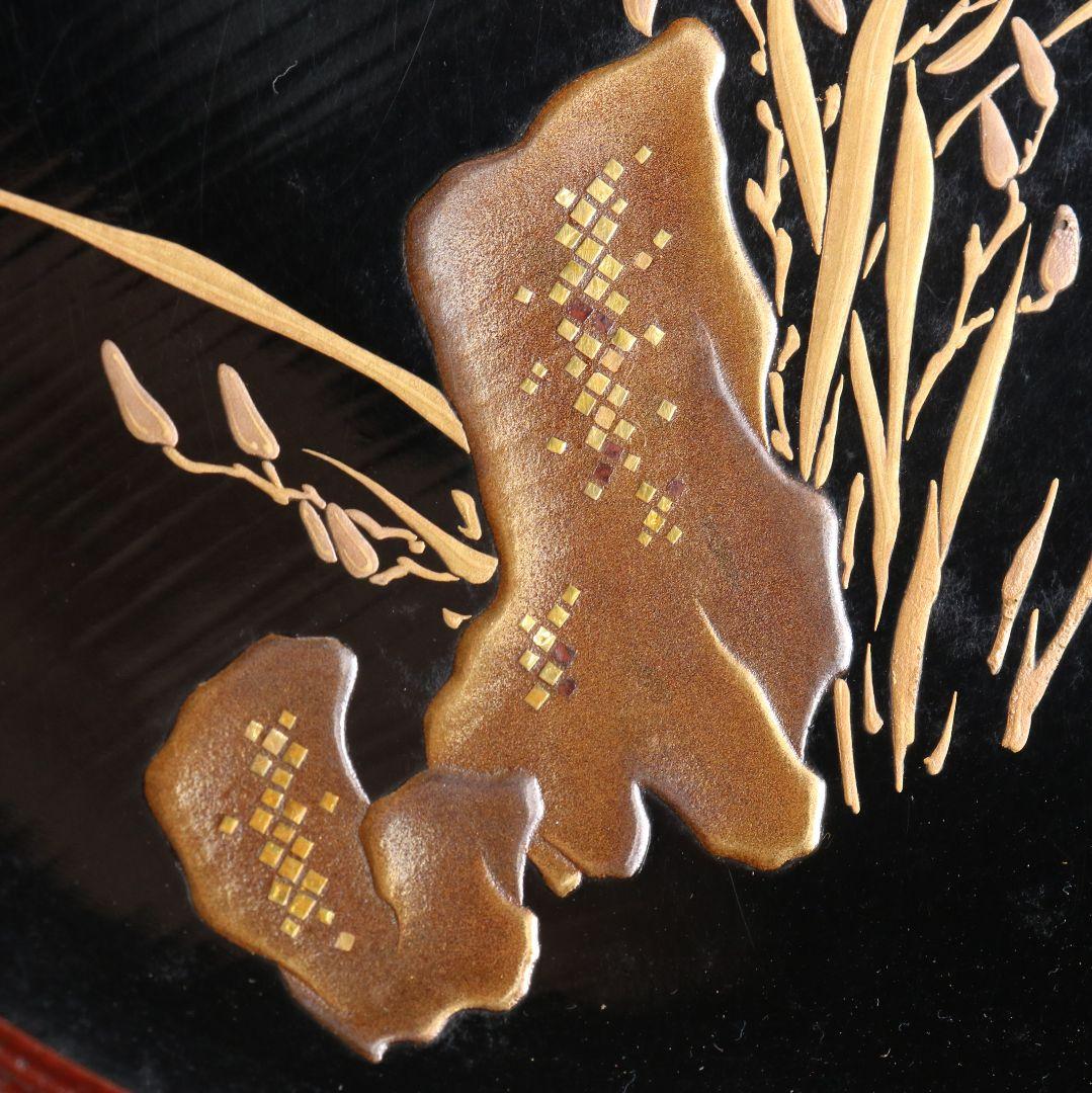 辻石斎作 松尾形菓子器 金蒔絵 共箱　rV747　N4