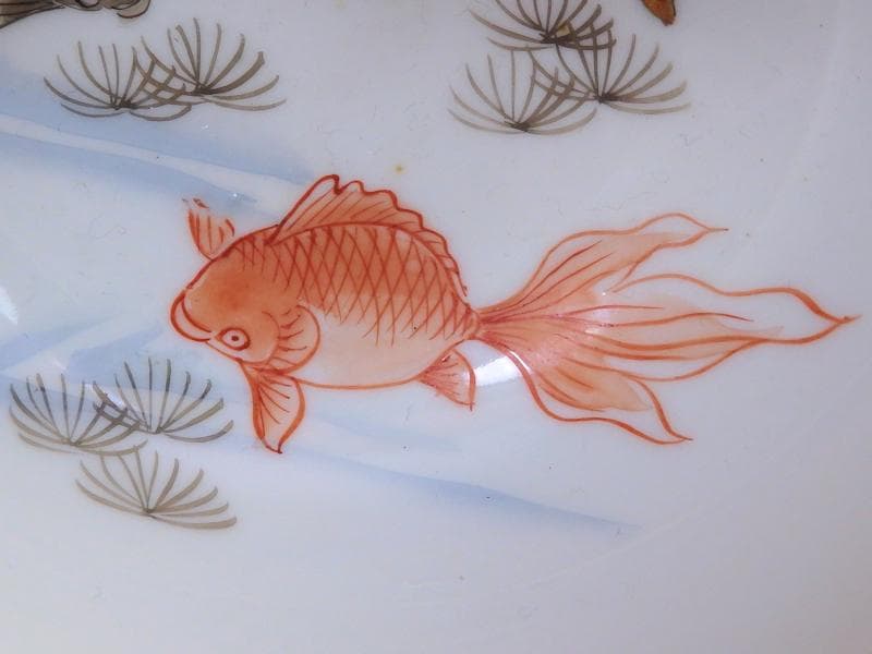 古伊万里 色絵 金魚に藻の図 盃洗 TX0DACG-AS-fbrx