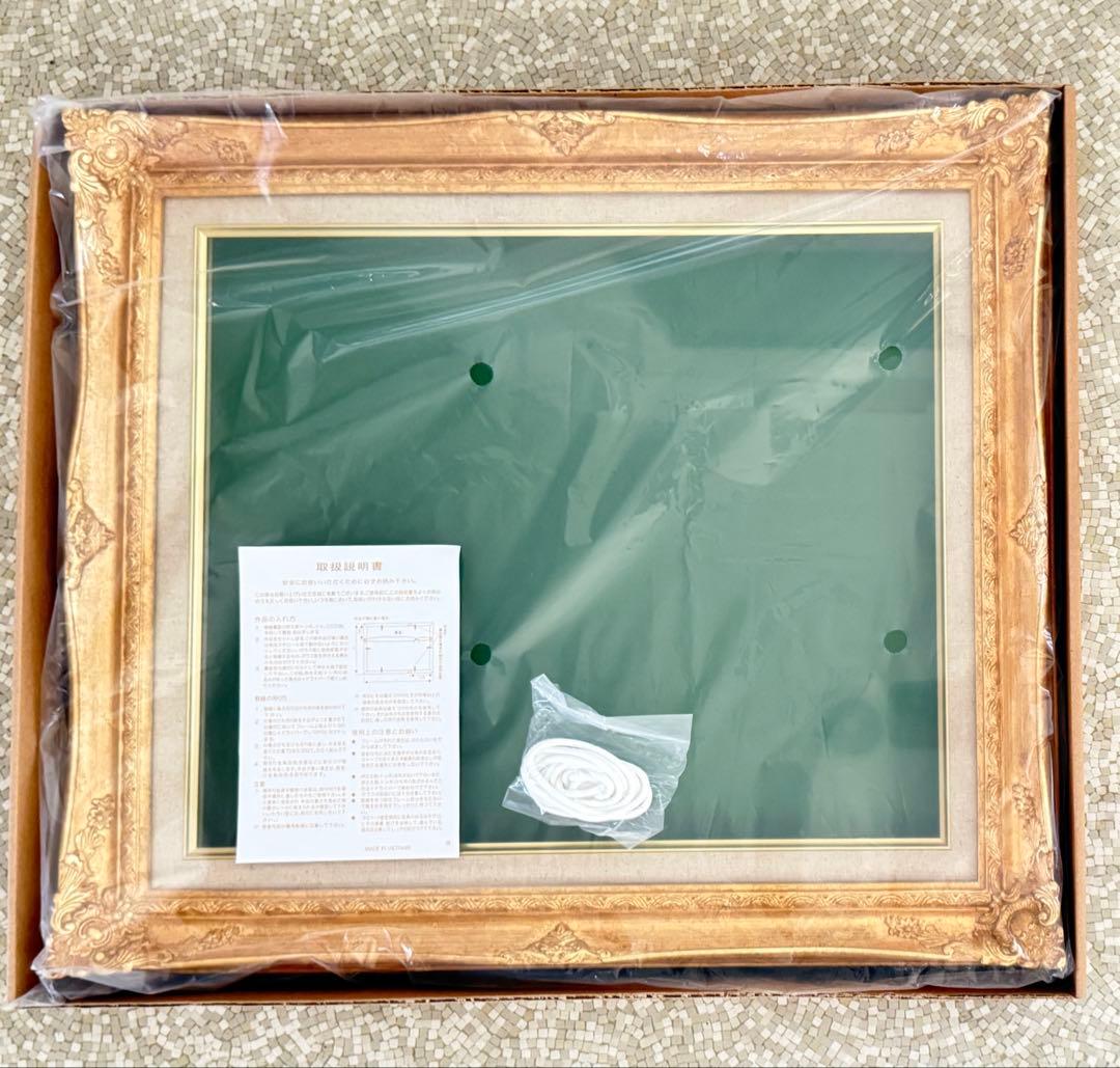 額装付き】田辺至「海」F3号 油彩画／サイン有／昭和の洋画家