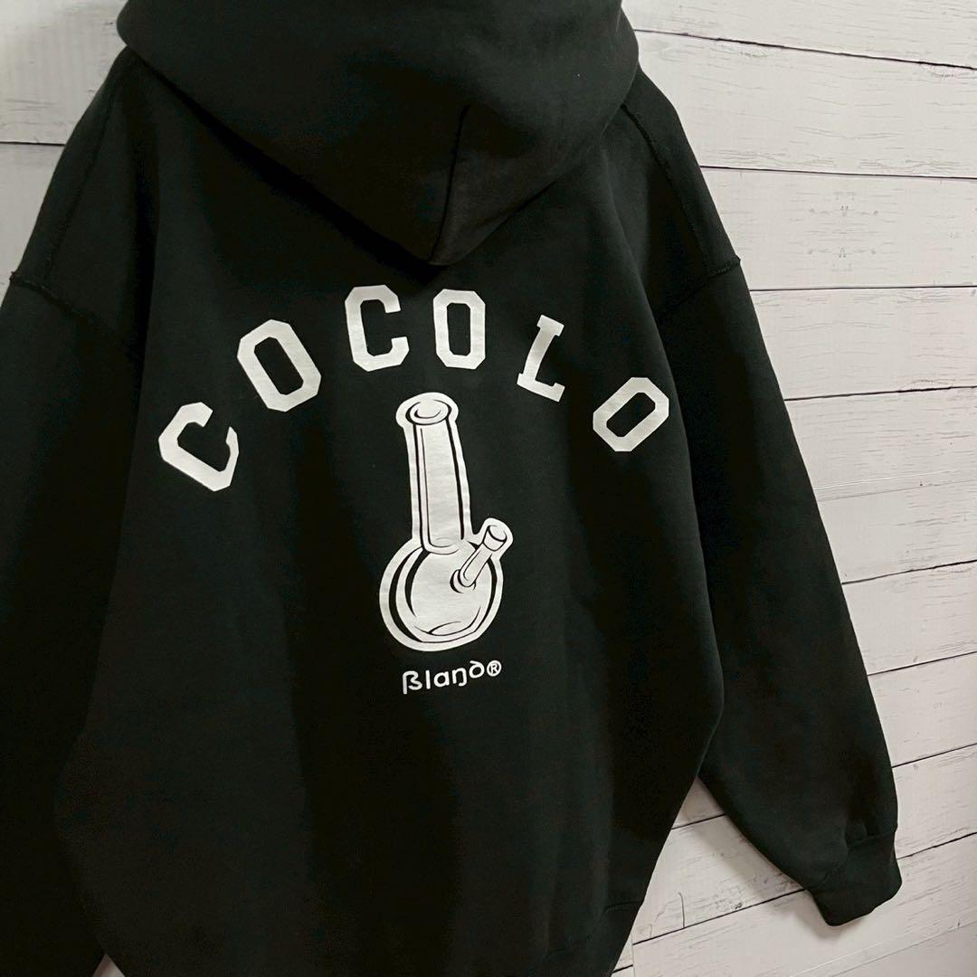 1【人気Lサイズ】ココロブランド☆両面ロゴ ビッグロゴ パーカー☆7394