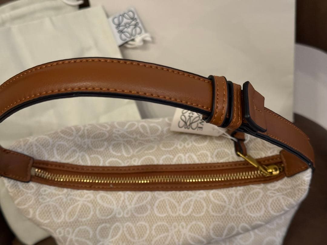 ロエベ LOEWE キュービィバッグ ハンドバッグ ナチュラル ブラウン