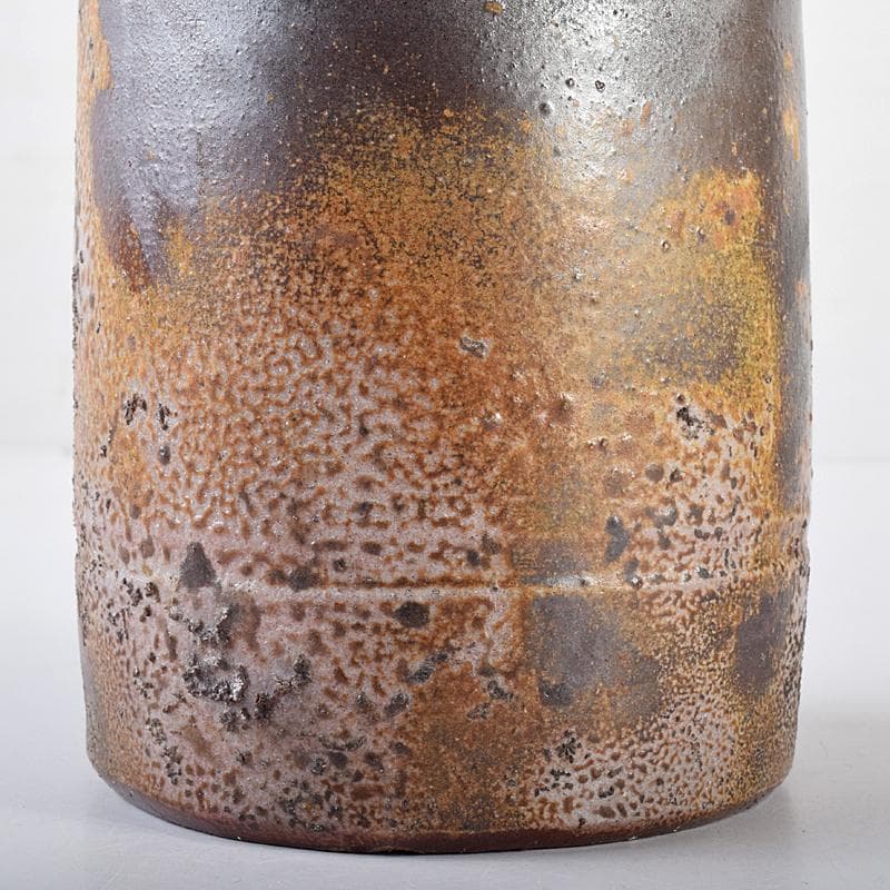 備前焼 人間国宝 金重陶陽作 花入 共箱 D R7820