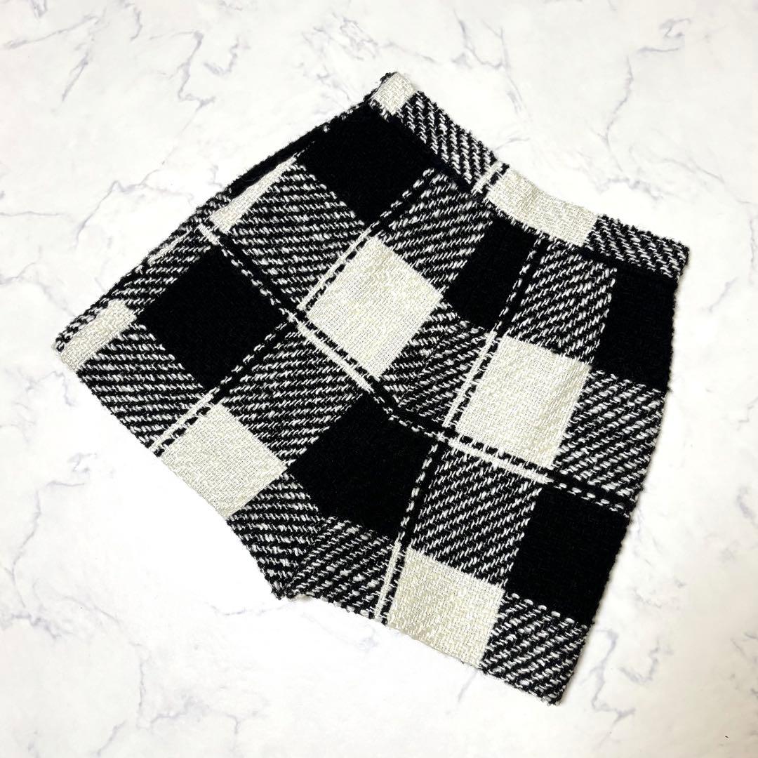 【美品】 sheller ブロックチェック キュロット