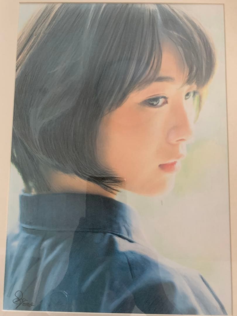 色鉛筆画 美人画 浜辺美波さん似？ ②
