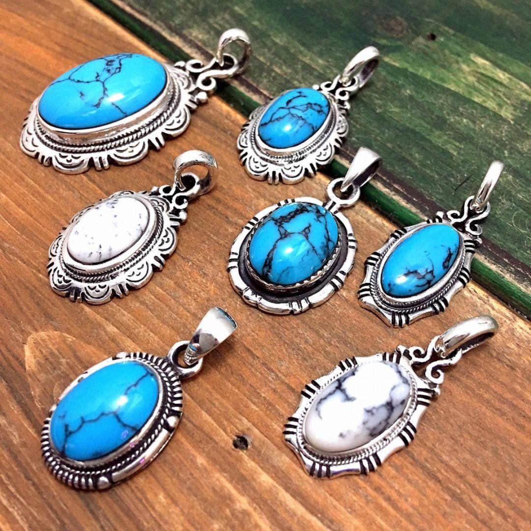 少量再入荷⚠️ホワイトターコイズ◎本物純銀シルバー925ネックレス