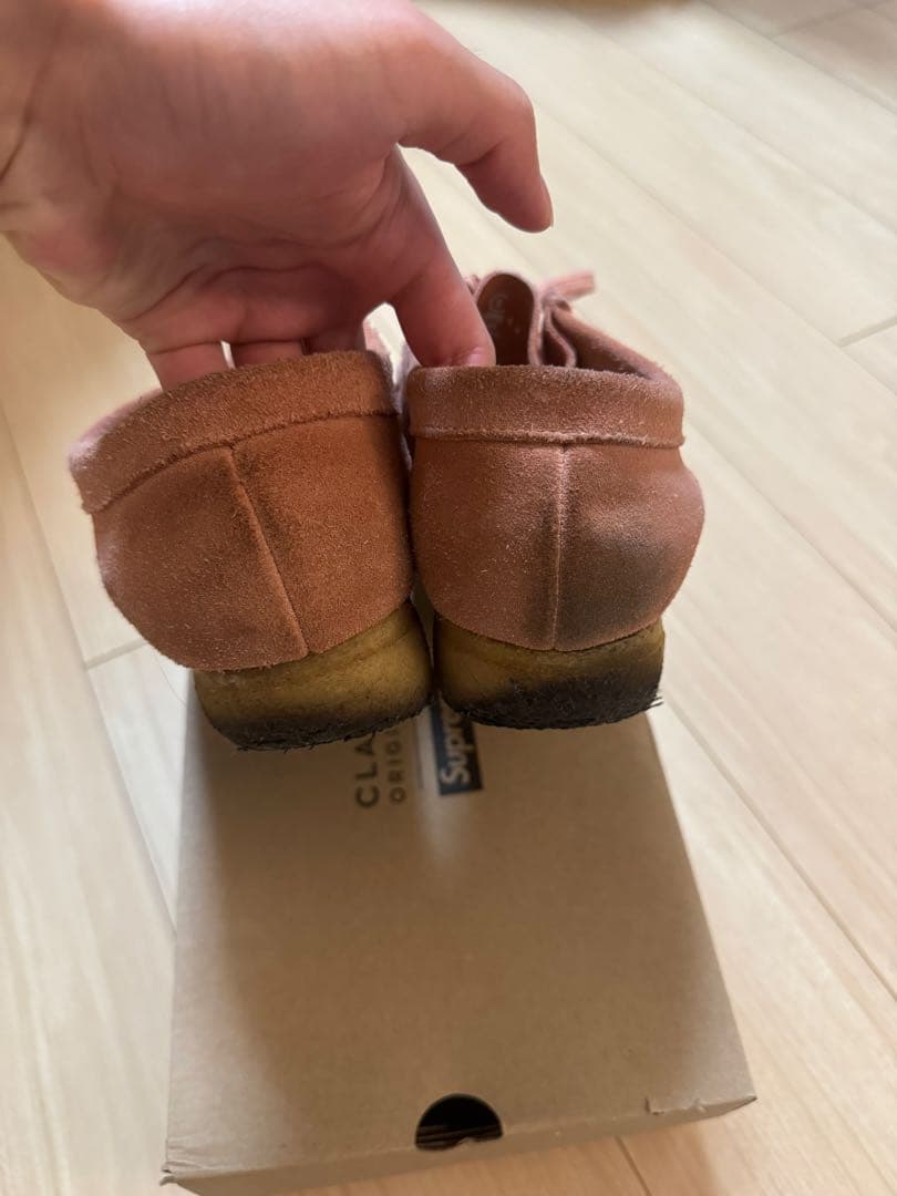 CLARKS×SUPREME WALLABEE \"PINK\" ワラビー uk7