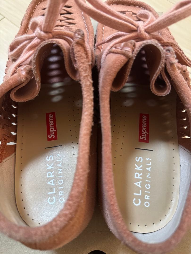 CLARKS×SUPREME WALLABEE \"PINK\" ワラビー uk7