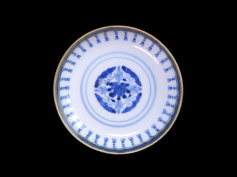 古伊万里 金襴手 鳳凰に牡丹の図 蓋茶碗 C002AS-fbrf