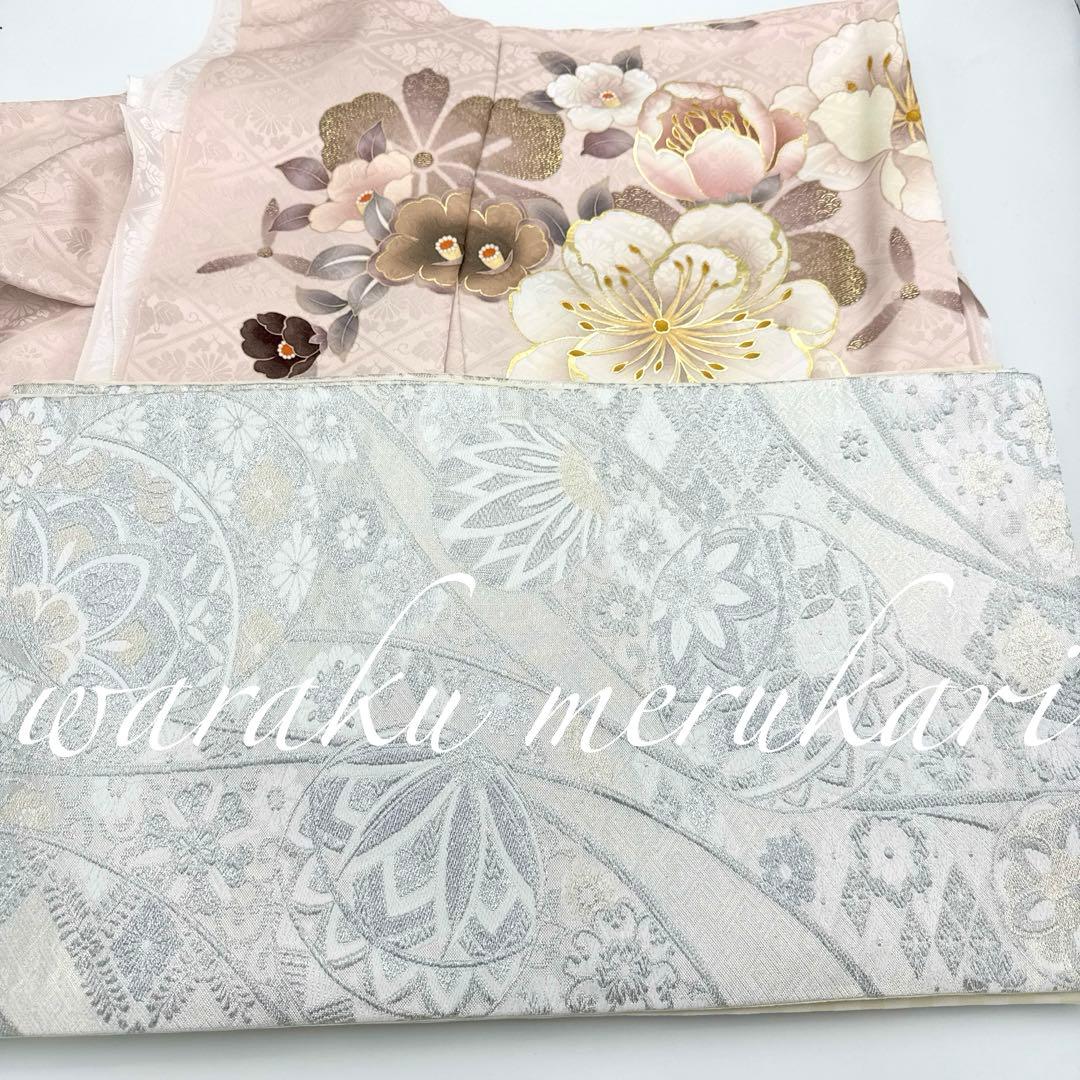 ♦︎豪華正絹振袖 くすみピンク、金駒刺繍、金彩加工 ♦︎ ぱんだ様御専用