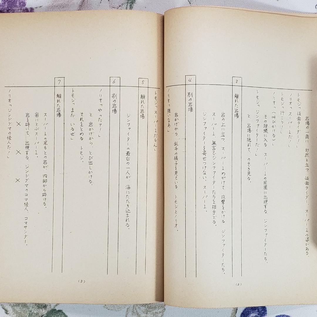 【石ノ森章太郎】◆『仮面ライダースーパー１ 準備稿』台本◆検） ポケモン