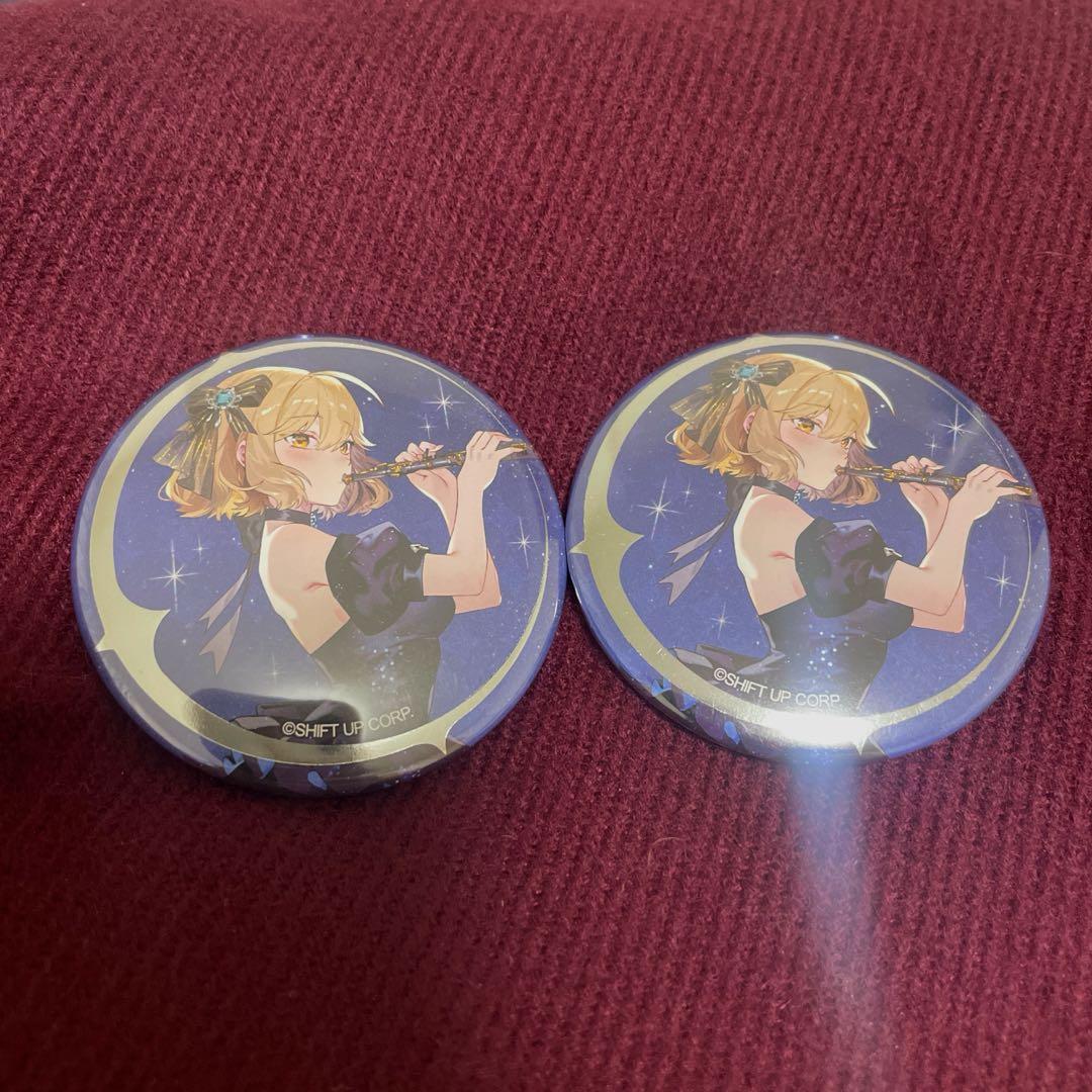 アニス 勝利の女神 NIKKE メガニケ 箔押し缶バッジ オケコン 2つセット