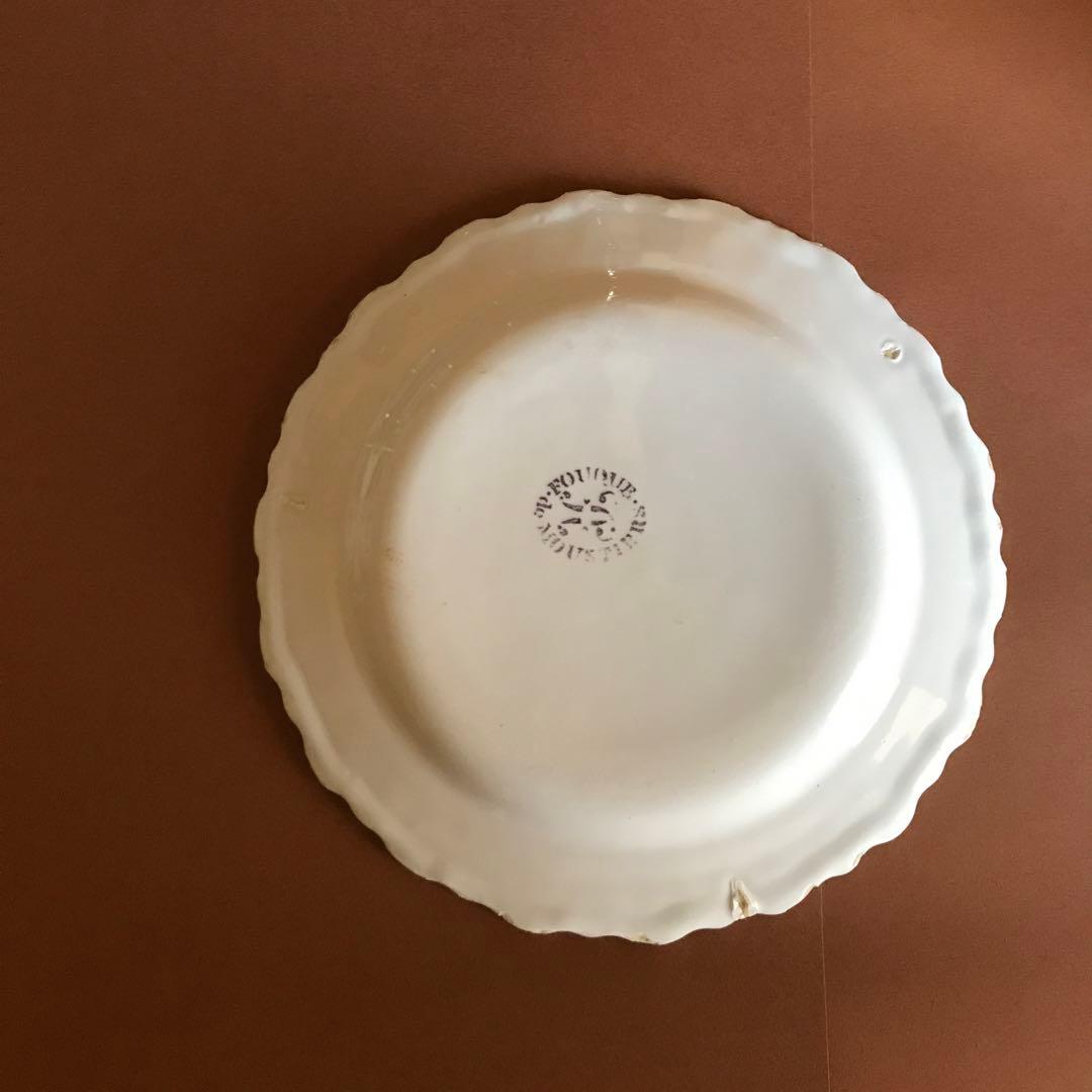 仏アンティーク ♱ MOUSTIERS ムスティエ プレート - 食器ヴィンテージ