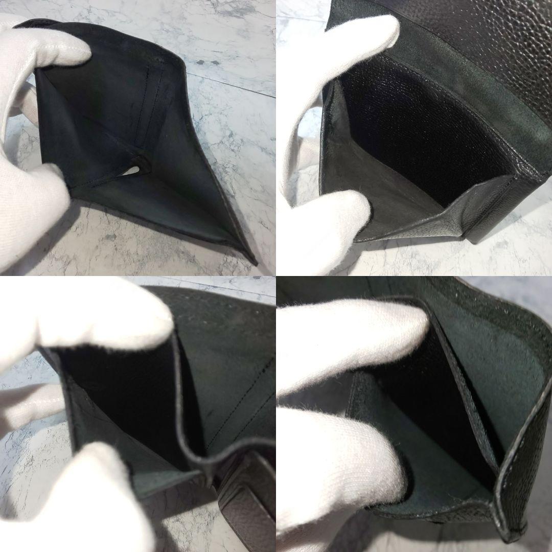 極美品/希少】DELVAUX Dロゴ コンパクトウォレット シュリンクレザー