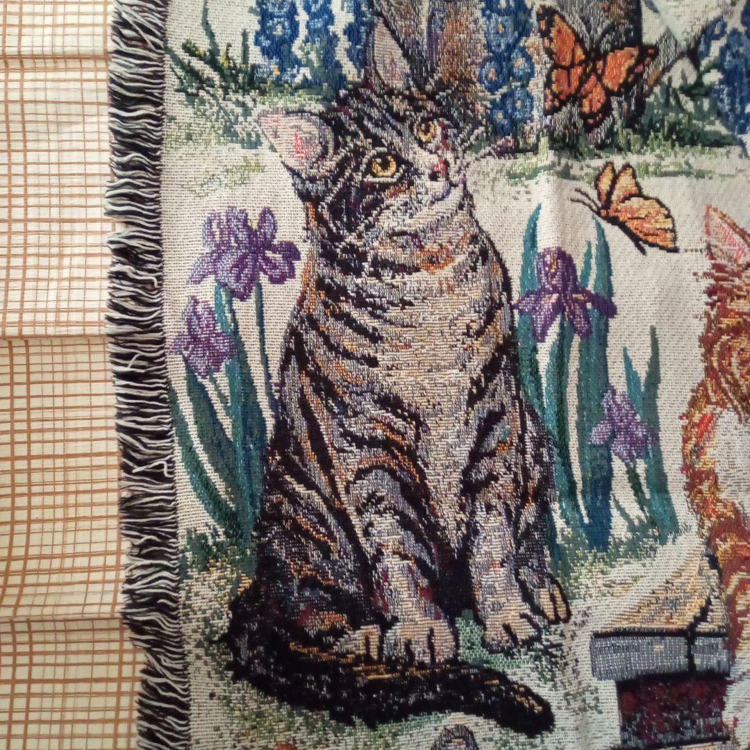 新品♥海外からやってきた物♥猫のタペストリー　ブランケット　ベッドカバー