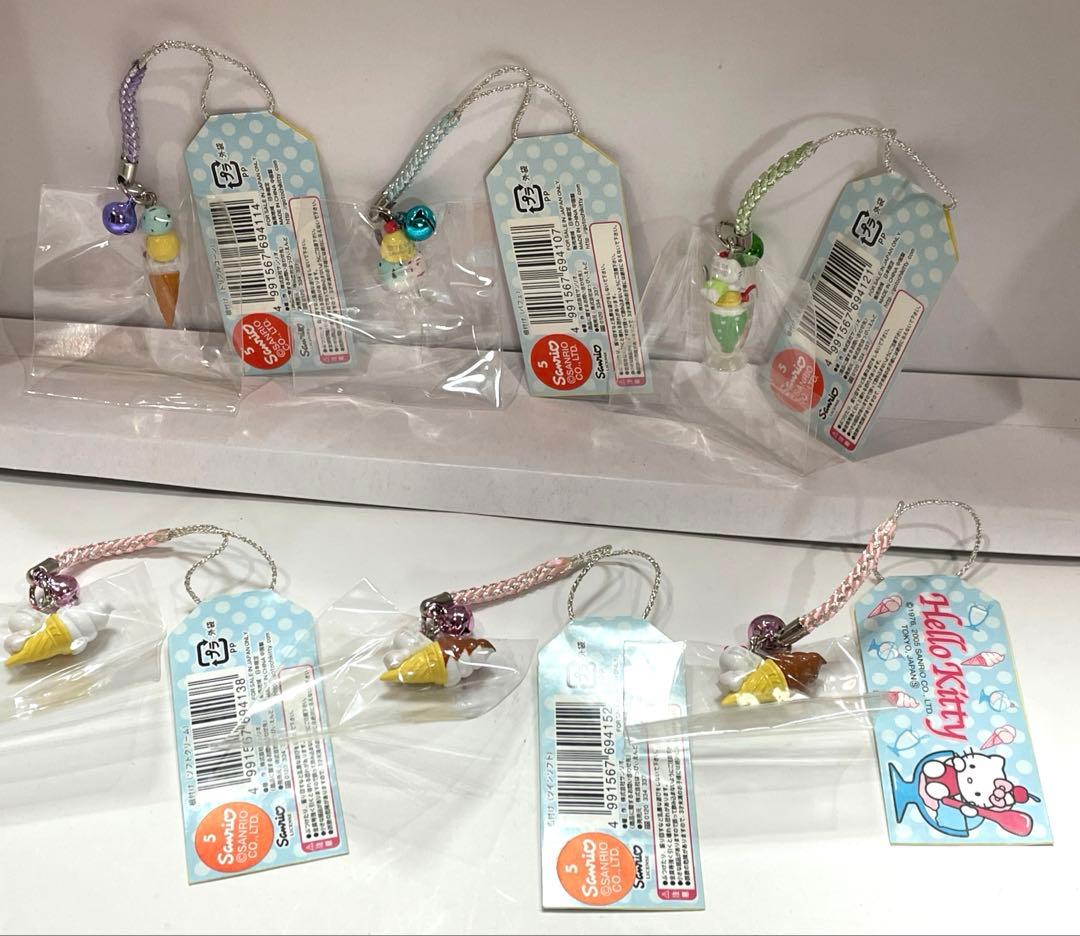 日*1様 ハローキティ 根付 ストラップ　アイスシリーズ　6種