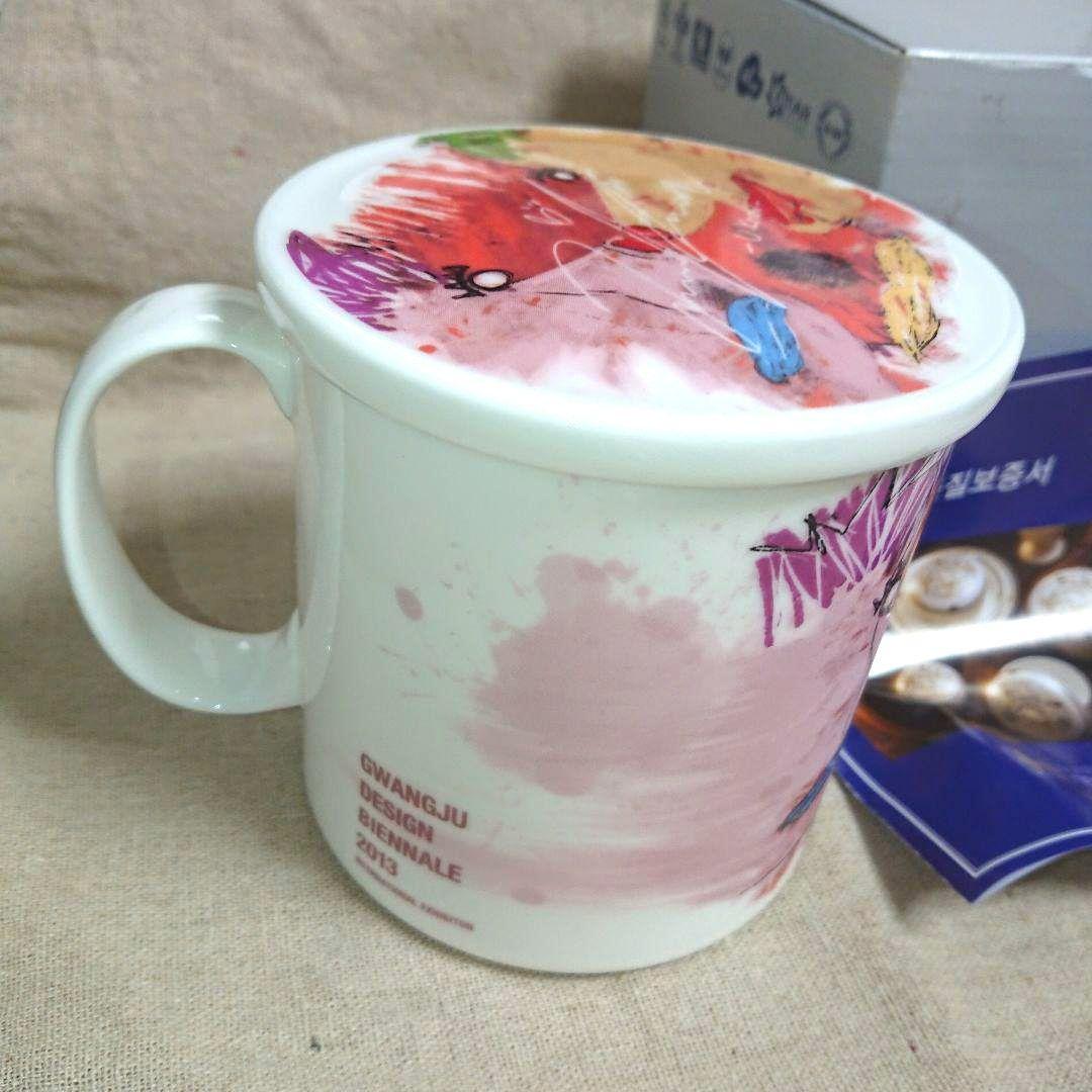 新品 東方神起 ユノ デザイン マグカップ 完売品 サイン入り 光州ビエンナーレ