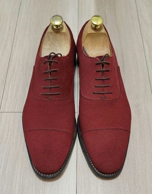 SCOTCH GRAIN スコッチグレイン スウェードストレートチップ レッド