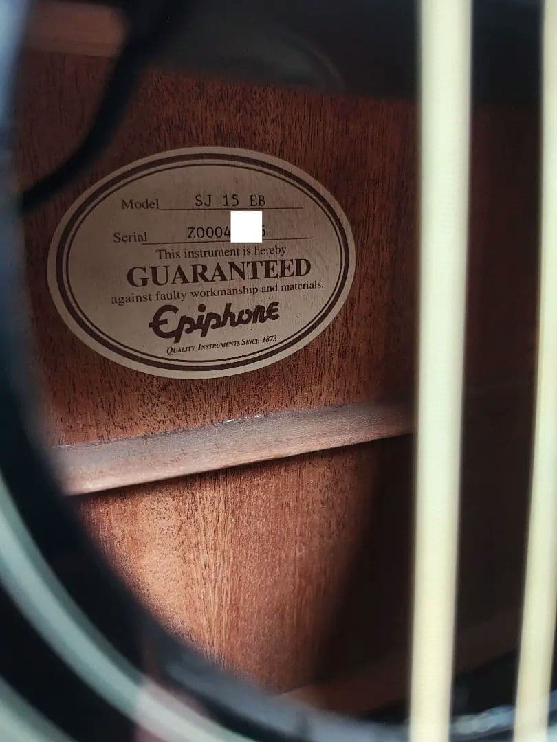 超美品 Epiphone SJ-15 EB ジャンボボディー Wピックアップ