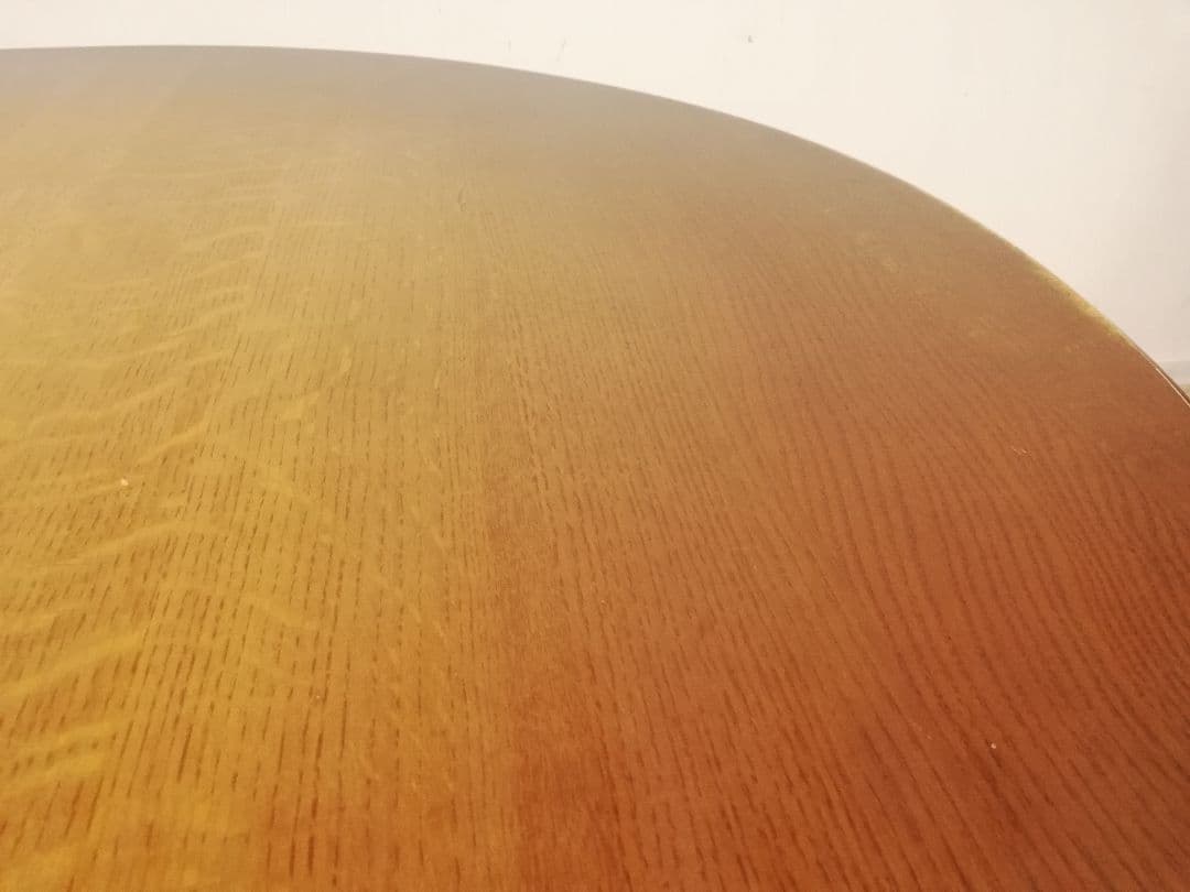 IDC大塚 飛騨産業 キツツキマーク ヴィンテージ ラウンド型ダイニングテーブル