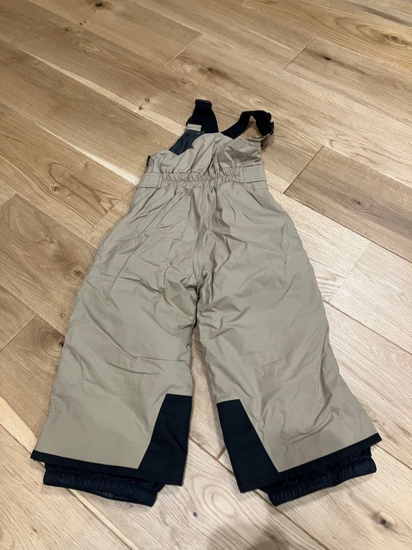 ノースフェイスベビー用スキーオーバーオール ベージュと黒90cm