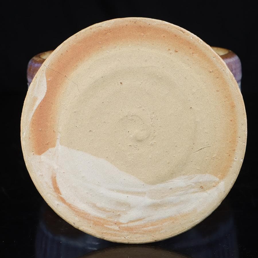 Y3107-2 茶道具 康起造 萩焼水指 共箱 替え蓋付 R.R.R