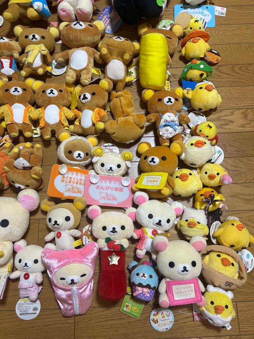 リラックマ　コリラックマ　キイロイトリ　ペンギン　アヒルぬいぐるみ　計100点‼️