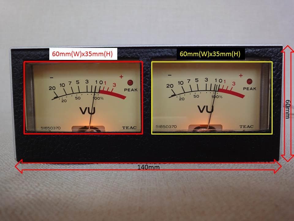 自作ステレオVUメーター174号機（TEACピーク表示機能付） 自作ステレオ