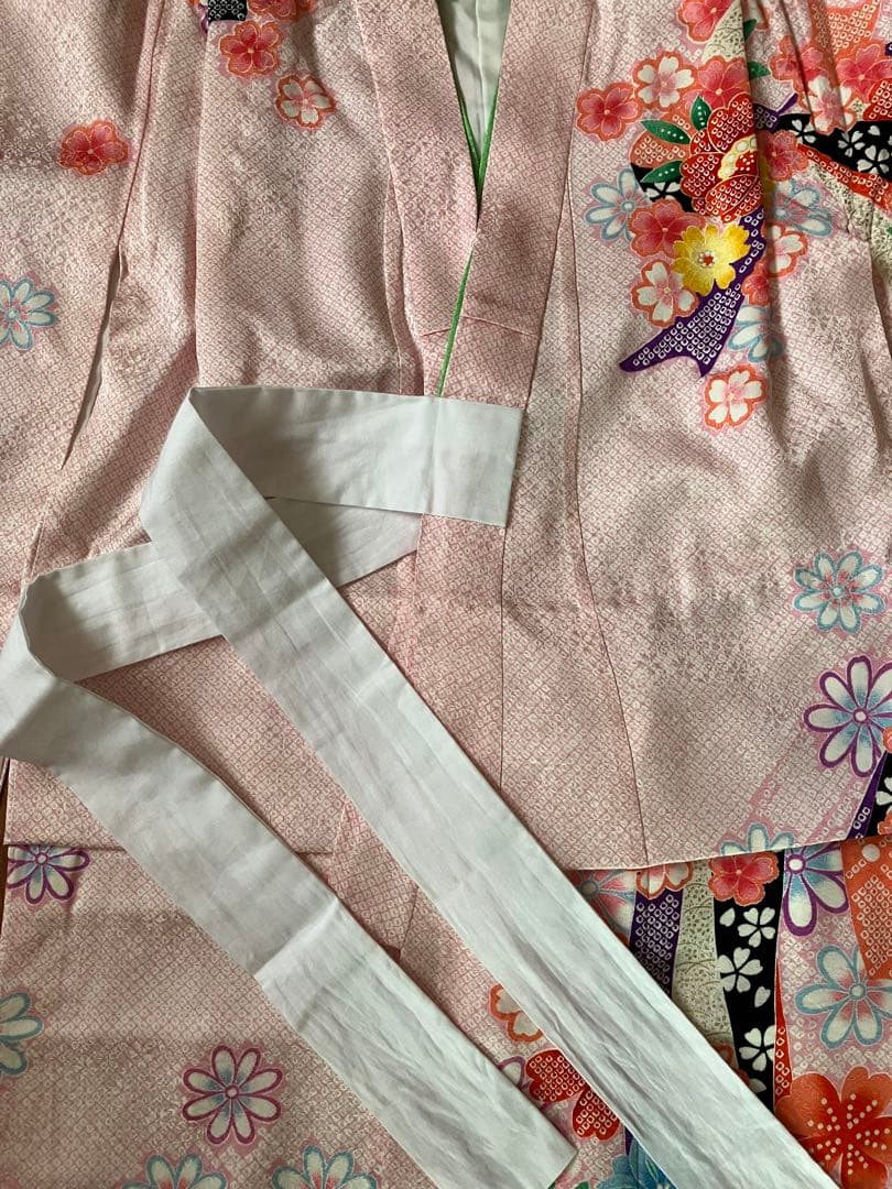 7歳　七五三　正絹着物　小物フルセット