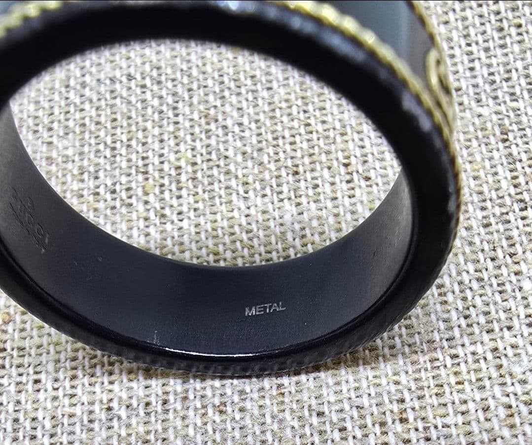 【現行モデル】GUCCI AU750×ブラックコランダム アイコンリング 21号